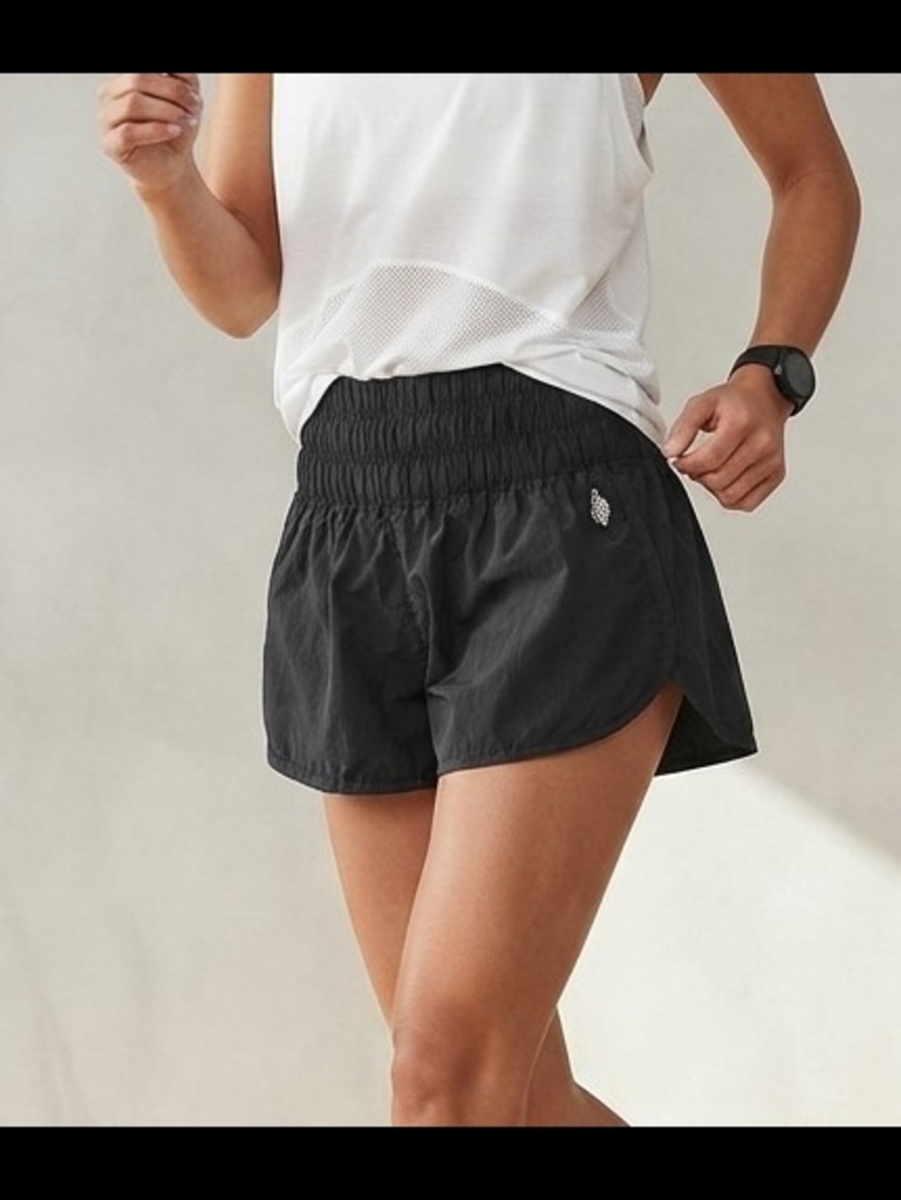 FP Movement High-Rise Black Nylon Athletic Shorts - Size Medium - EUC
